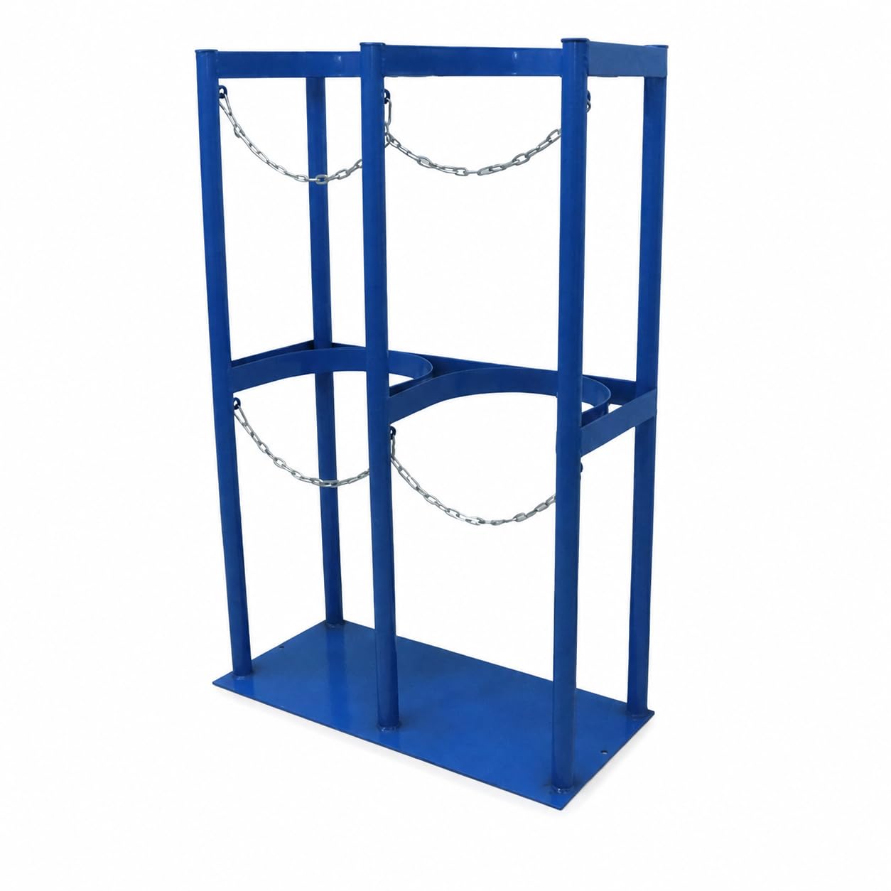Supporto Rotante per Bombola Gas 40L con Base in Acciaio Zincato per Serbatoi Ossigeno Industriale Stoccaggio Stabile Carrello Mobile per Magazzino Officina , 40L, 3 bottiglie, standard 24cm