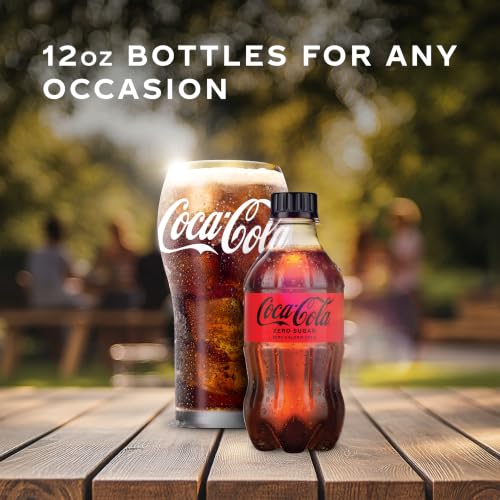 Image of Coca-Cola Zero Sugar Soda Soft Drink Bottles, 12 Fl Oz (Pack of 24)