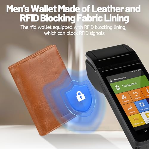 Genuine Leather Wallet - RFID Blocking Tri-Fold with 8 Card Slots, Cash Pocket & ID Window - Birthday Gifts for Men and Women3