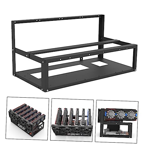 Soporte abierto para GPU para minería con estructura de acero resistente miniatura 3