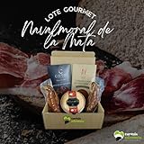 Cesta de Regalo para Empresas Gourmet con Paleta Ibérica de Bellota, Lomo Ibérico, Queso Torta del Casar, Salchichón Ibérico – Corazón Extremeño