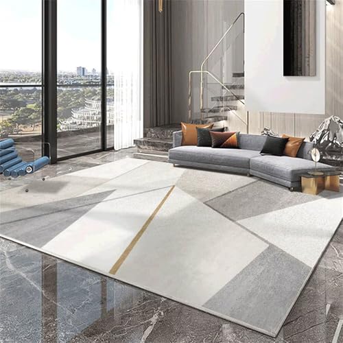 Tapis tout doux descente de lit salon 50x120cm enfants gris moderne rectangulaire - 2