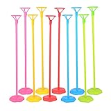 10 PCS Random Color Child Safety Round Base Balloon Stick Stand Any Party and Festival Balloon Accessories Supplies