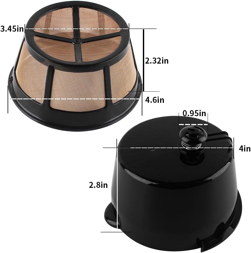 Anbige Replacement Parts Brew Basket with Permanent Gold-Tone Filter,Compatible with Hamilton Beach Coffee Maker 46310
