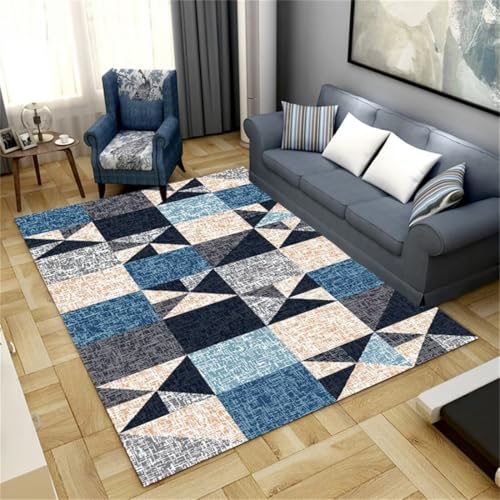 Tapis bébé pliable bleu 70X200CM texturé géométrique et matelas de sol - 2