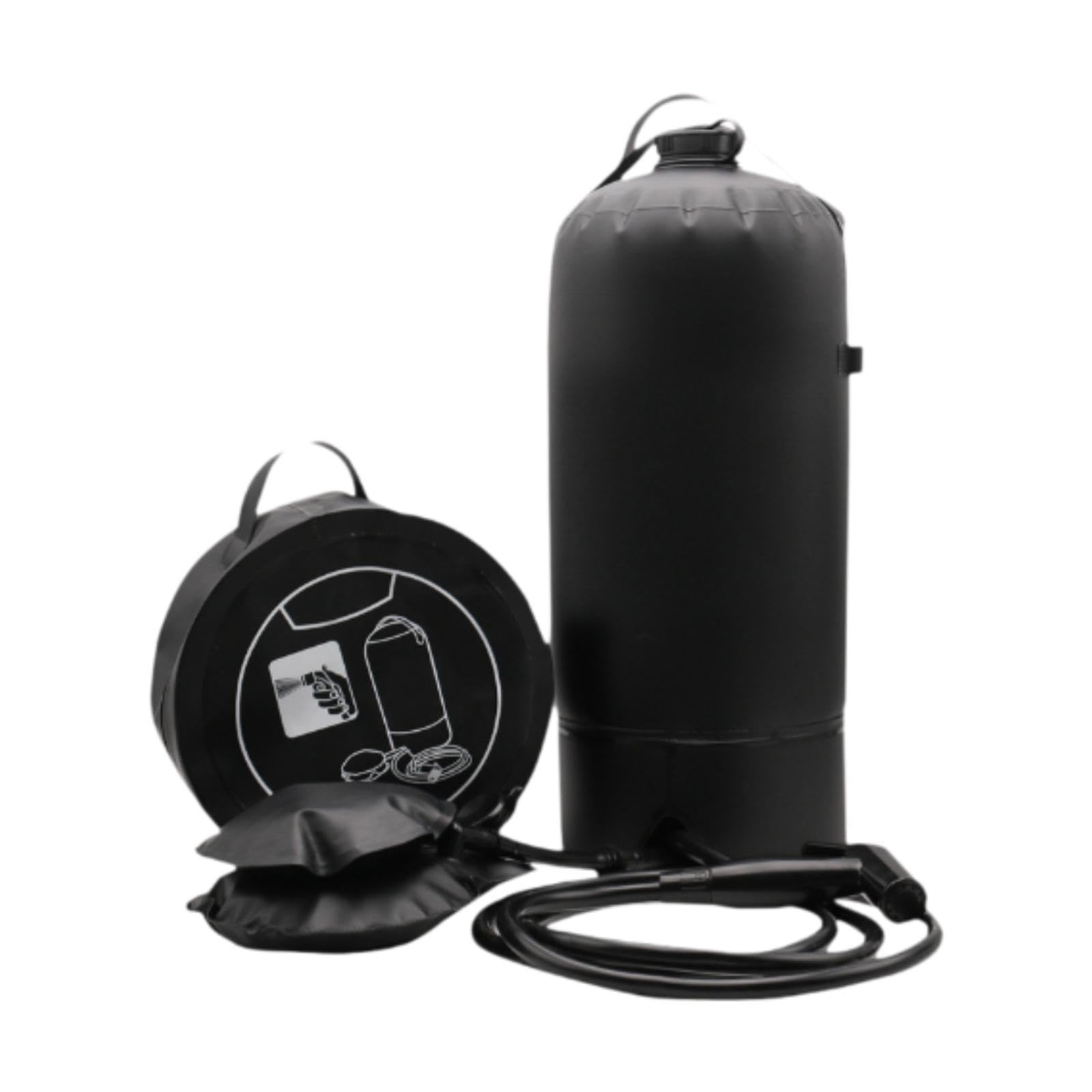kowaku Camping Shower Bag Camp Shower with Storage Portable Compact with Foot Pump 11L for Trip Swimming Garden Washing Car Hunting