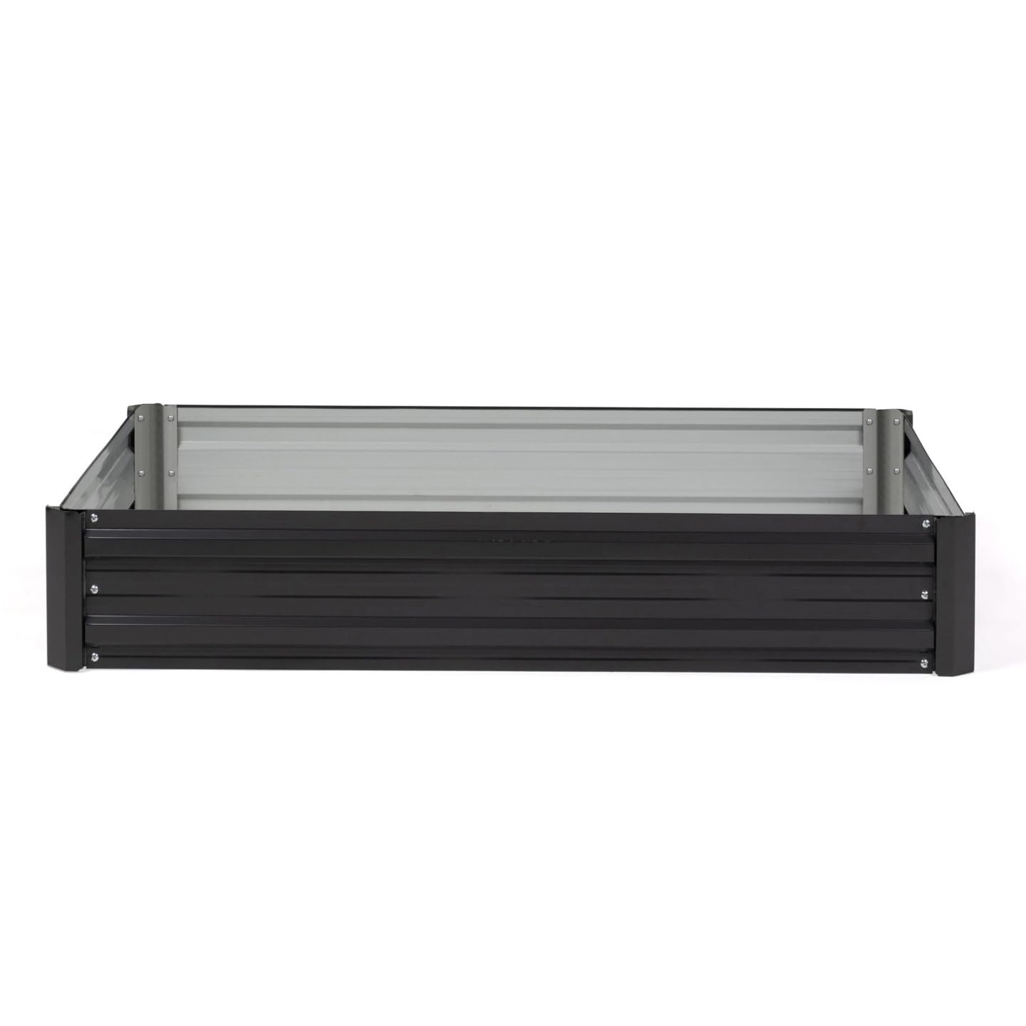 IDMarket - Lot de 2 carrés Potager en métal châssis rectangulaire 80x115 cm Gris Anthracite