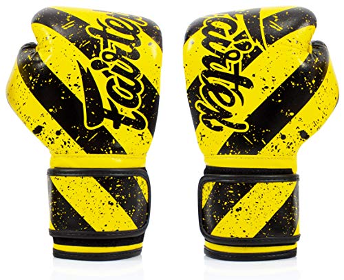Fairtex Bgv14 Muay Thai Boxing Gloves For Men, Women & Kids| Mma Gloves For Martial Arts|Made From Micro Fiber Is Premium Quality, Light Weight & Shock Absorbent 16 Oz Boxing Gloves-Yellow Grunge Art #TOP3