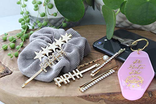 Sorority Pi Beta Phi - Pinzas para el cabello - 6 por pack miniatura 3