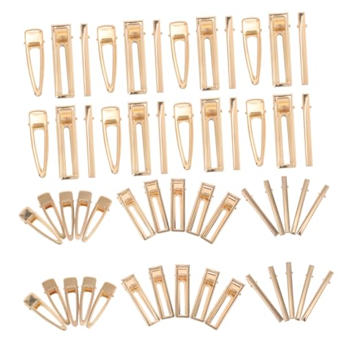 Épingles à cheveux alligator de 6 cm en métal doré et barrettes kawaii pour fille