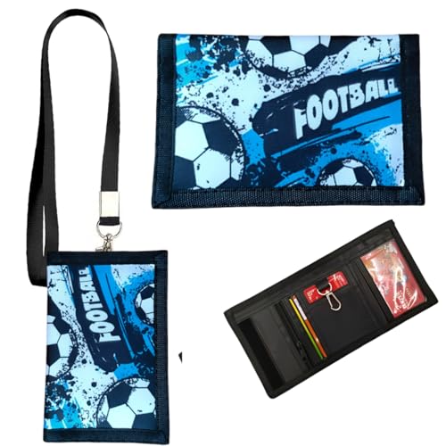 SIRLOMU Blau Kinder Brustbeutel - Dreifach Gefaltete Geldbörse...