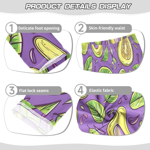 Bolaz Toddler Girls Leggings Printed Yoga Pants Leggings Avacado Fruits and Leaves for Kids3