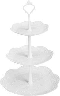 Coitak 3 Tier Cupcake Stand, Plastic Tiered Serving Stand, Dessert Tower Tray for Tea Party, Baby Shower and Wedding (Pure White) (Plastic) - coolthings.us