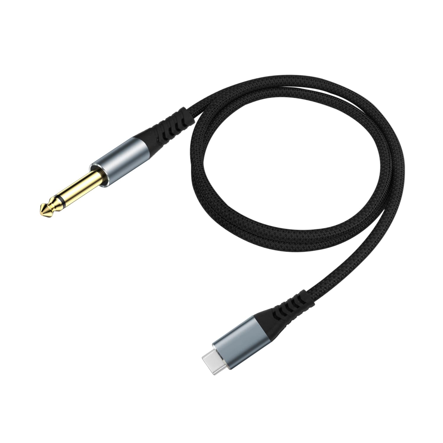 JORINDO USB-C to 6.35mm (1/4 Inch) Guitar Cable,Type-C to TS Mono Audio Cable for Bass,Electric Piano,Recording-Compatible with Smartphone,Computer-