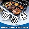 SafBbcue 97888 Cooking Grates for Monument Grill Replacemnt Parts 24367 24633 13892 17842 35633 41847NG, Cast Iron Grids for Monument 35633R 35633B D405 D425 4-Burner Grill Accessories