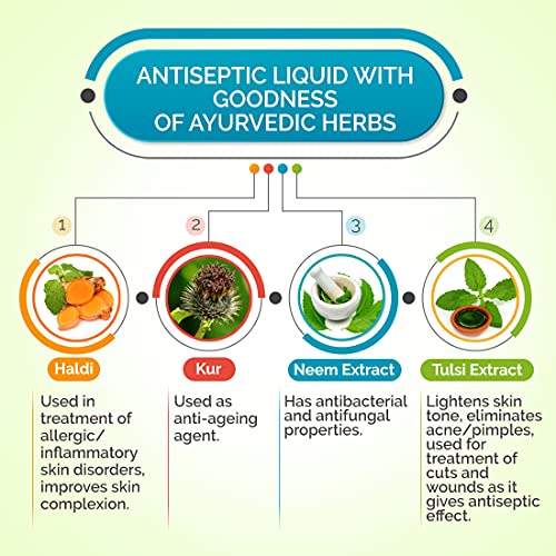Image of Keya Seth Aromatherapy, Ankush Ayurvedic Antiseptic Liquid, No Burning Sensation for First Aid & Personal Hygiene, Enriched with Neem, Tulsi, Lavender & Rose Essential Oil 100ml (Pack of 1)