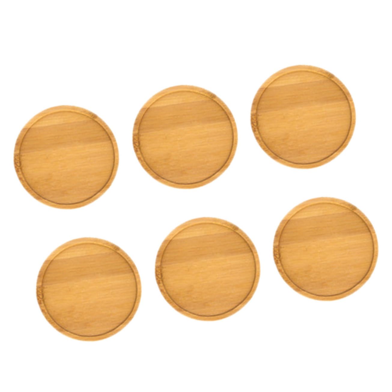 BESPORTBLE 6Pcs Round Tray for Succulent Flower Pots Simple Decorative Saucers Modern Minimalist Design for Windowsill Kitchen Office and Bathroom Decor