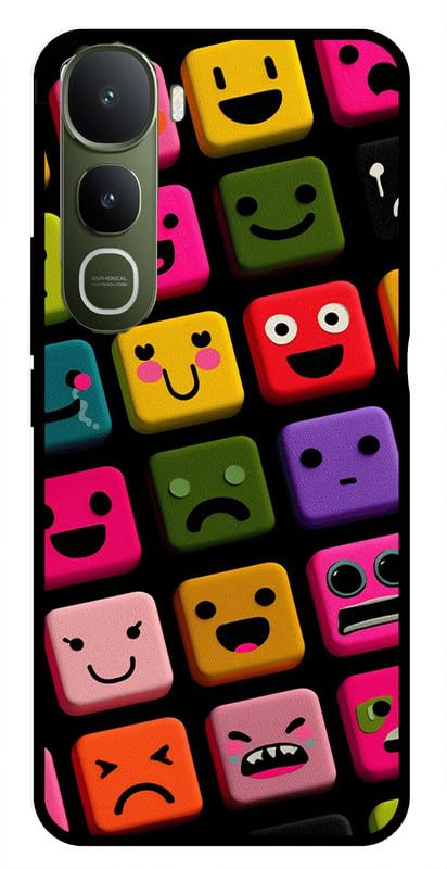 TUKON | Compatible for Vivo Y400 5G Mobile Phone Back Cover case for Metal | for Boys Girls |Roblox Faces Design Printed Soft Rubber Sides with Camera Protection Toy Review India (Iknoor World )