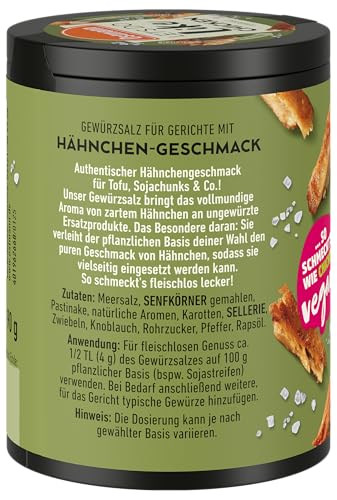 Ostmann Gewürze - Let's Do Like Chicken | Hähnchen-Geschmack für ungewürzte Fleischersatzprodukte | Gewürzsalz für Tofu und Sojachunks | 90 g in recyclebarer Metalldose