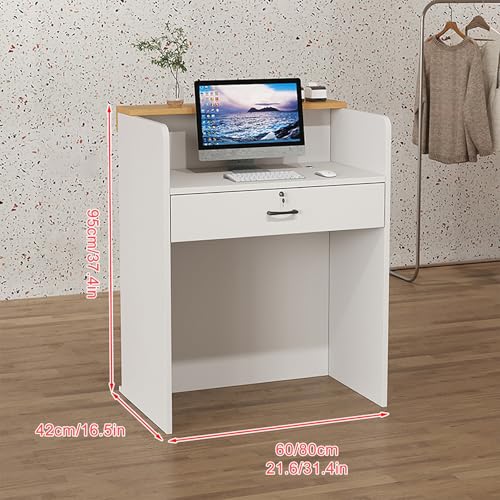 Comptoir de réception moderne en bois pour salon et bureau chic - 2