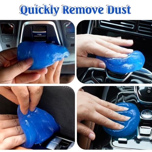 Zmarthumb Pacote com 4 gel de limpeza, geleca de vidraceiro de carro, ferramentas universais de deta