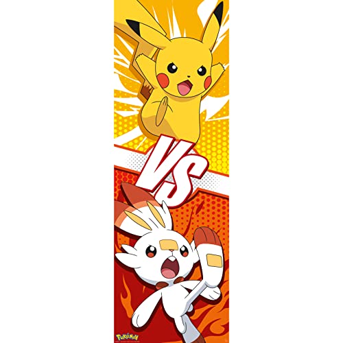 GB eye - POKEMON Poster de porte Pikachu et Flambino (53 x 158 cm)