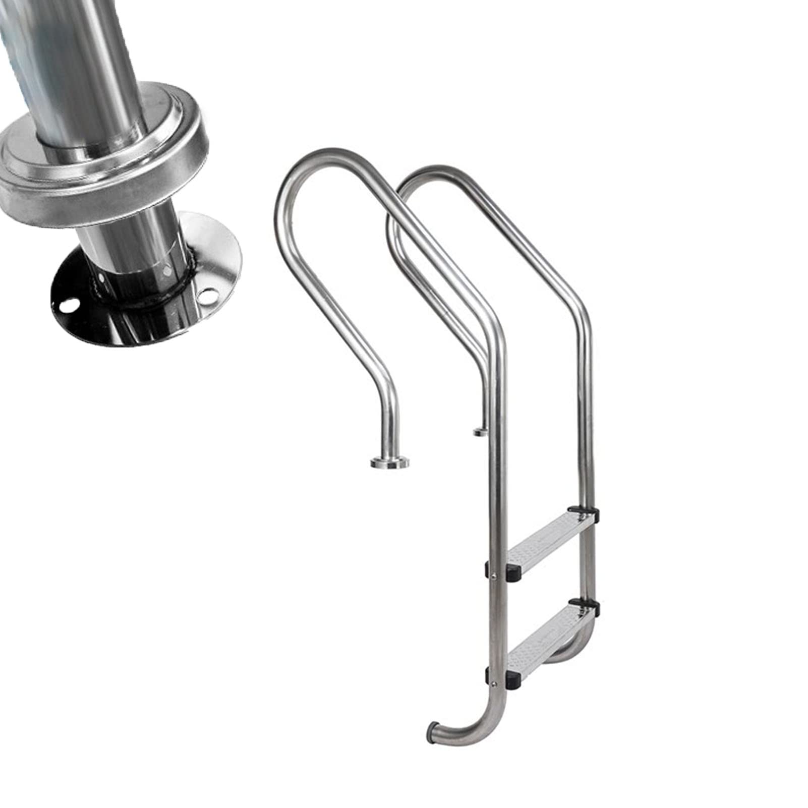 Buy BOCbco Pool Rail Pool Railing Pool Ladder with Platform,Heavy Duty