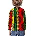 MZERSE Soft Kids Crew Neck Pullover Rasta Lion Black, Long Sleeve Sweatshirt for All Seasons, 8-10Y