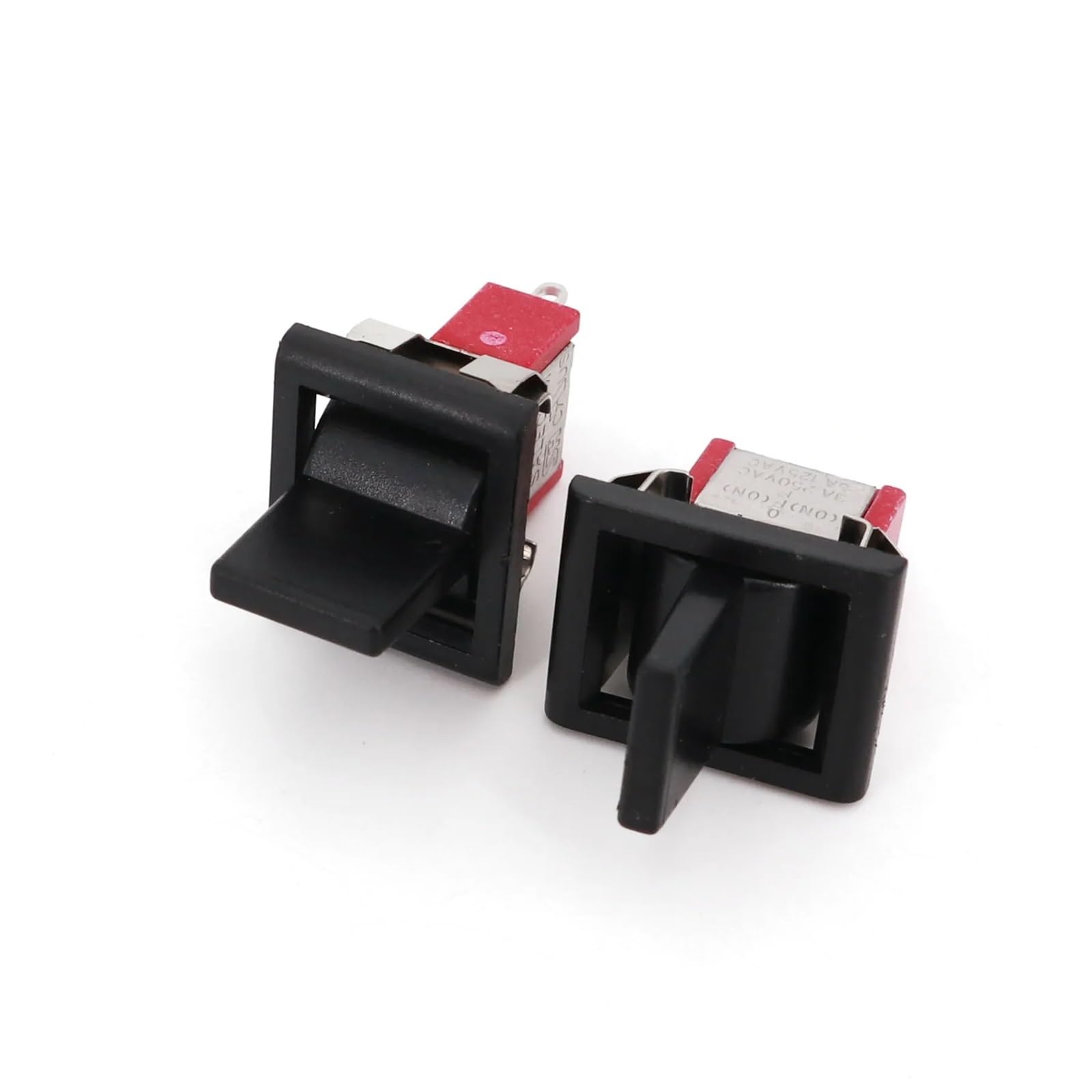 5 Stücke SH T80-R Serie R8016A-P14 3Pin Momentary MOM-OFF-MOM Selbstrückkehr SPDT Mini Wippschalter und Paddelschalter(5Pcs Black)