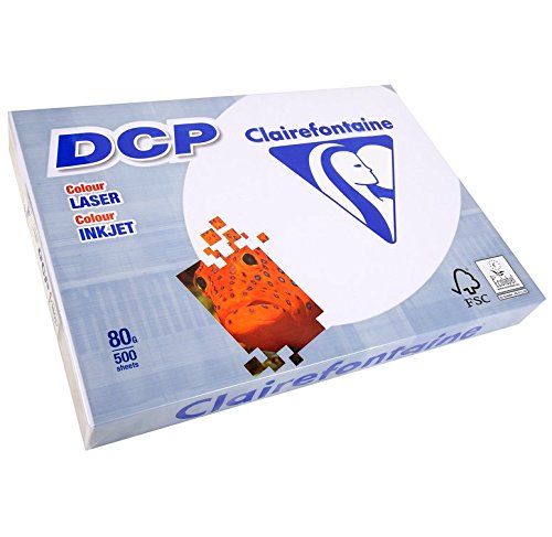 CLAIREFONTAINE Set di 4 risme da 500 fogli di carta DCP 80 g A3 420 x 297 mm, certificato FSC, bianco