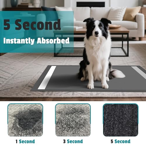 Image of Bulubaky Charcoal Super Absorbency Puppy Pads, Activated Carbon Odor-Control XXXL 36 inchx36 inch Leak-Proof Pet Training Pee Pads, Disposable Potty Pads for Dogs Cats, Rabbits