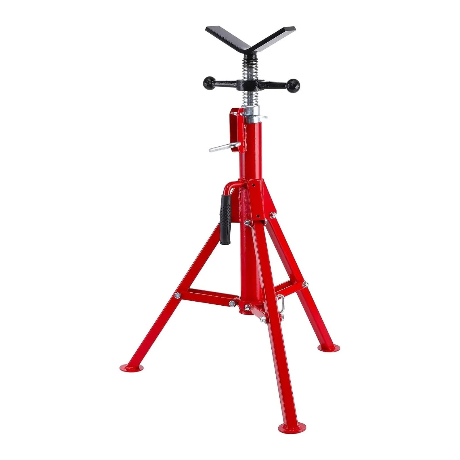 tfergelegte Rangierwagenheber 60–132 cm Höhe für 1/8–12 Zoll Rohre, zusammenklappbares Stahlstativ