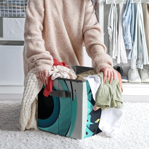 Bacs de rangement pliables de 27,6 cm avec double poignées pour vêtements