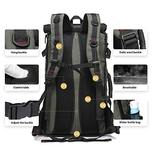 KAKA Travel Backpack, Carry On Backpack Durable Convertible Duffle Bag Fit for 17.3 Inch Laptop for Men and Women(Large 40L) - Thumbnail 6