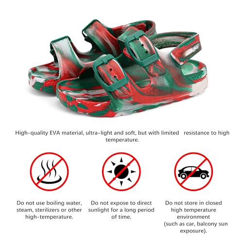 Image of ChayChax Toddler Boys Girls Double Buckle Sandals Children's Adjustable Back Strap Water Sandal