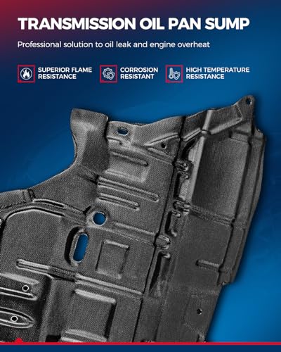 Image of KAX Engine Splash Shield FO1228119 Front Lower Under Cover Compatible with 2012-2014 Ford Focus S /SE /Titanium, 2012-2018 Focus Electric(Except 2013) 1PCS