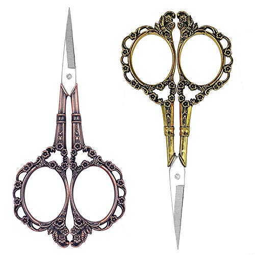 Plum Blossom Embroidery Scissors Sewing Thread Craft Scissors Sewing Scissors Sharp Scissor for Sewing Crafting Art Work Threading Needlework DIY Tools Dressmaker Small Shears