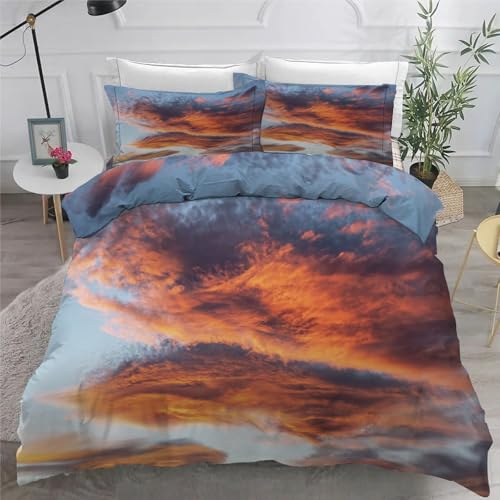 Housse de couette 200x200 microfibres douce ensemble literie 3 pièces - 6