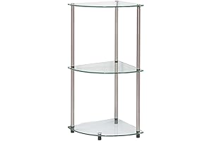 Convenience Concepts Designs2Go Classic Glass Corner Shelf