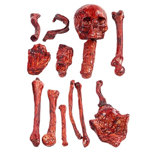 Kit de crâne et squelette Halloween pour porche, carnaval et maison hantée - 2