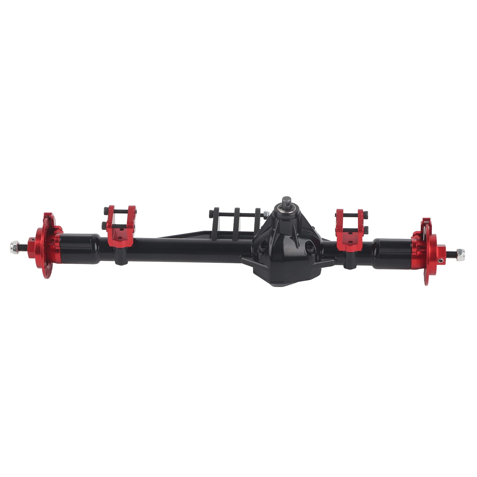 VGEBY Gruppo di montaggio dell'asse posteriore in metallo per AXIAL RBX10 Ryft 1/10 RC Car, nero e rosso