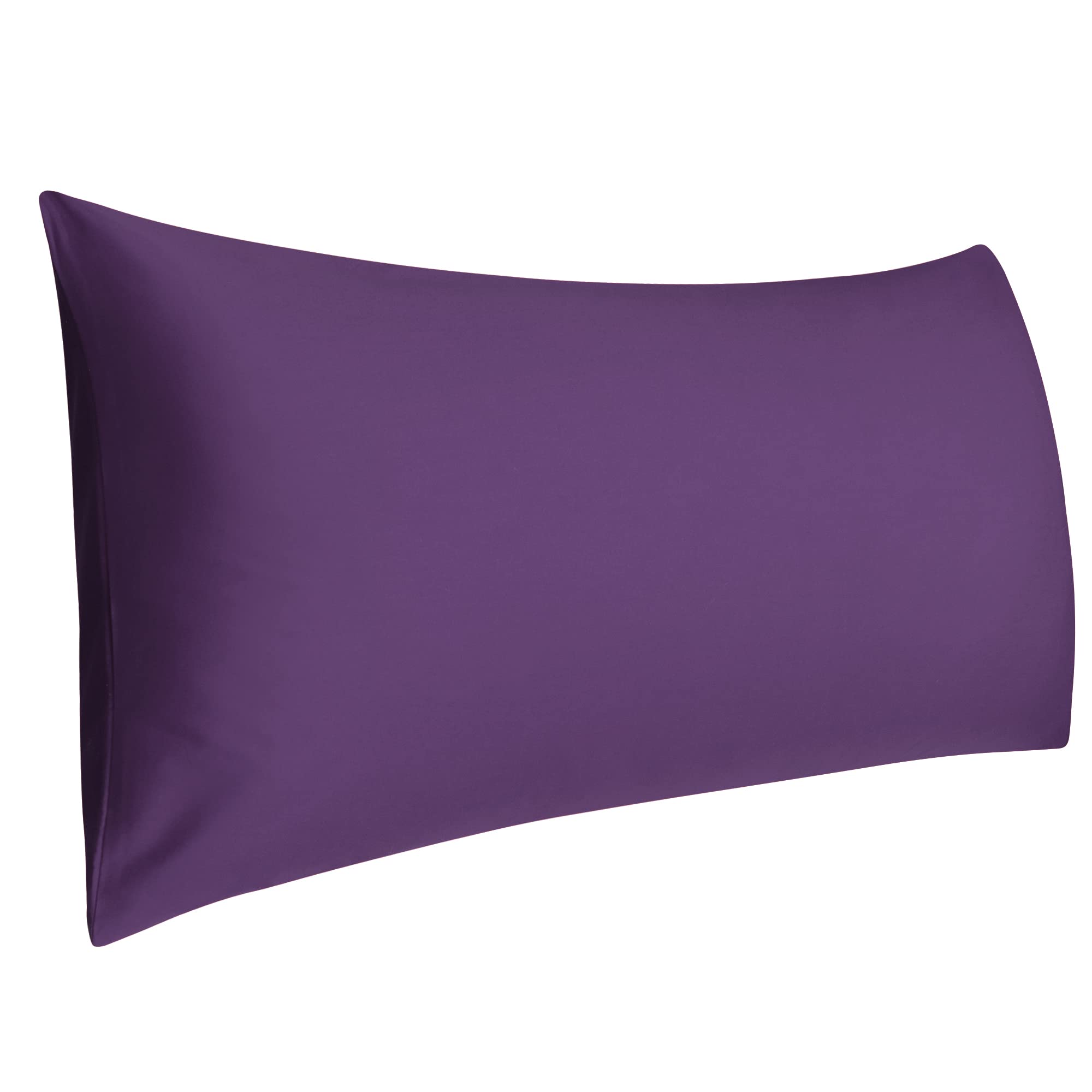 sourcingmap Cotton 4ft Body Pillow Cover, Long Bolster Pillowcase - Envelope Closure - Pregnancy Body Support Cushion - Deep Purple