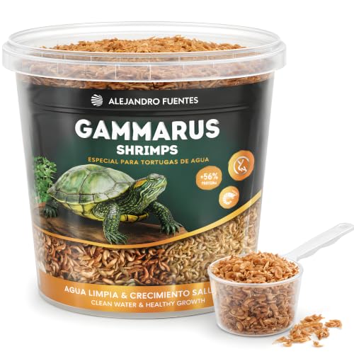 AF Gammarus Getrocknet Wasserschildkröten 3L Getrocknete Garnelen +56% Protein Bachflohkrebse Getrocknet Snack Reduziert Geruch Shrimps Mix Frisch mit Zip