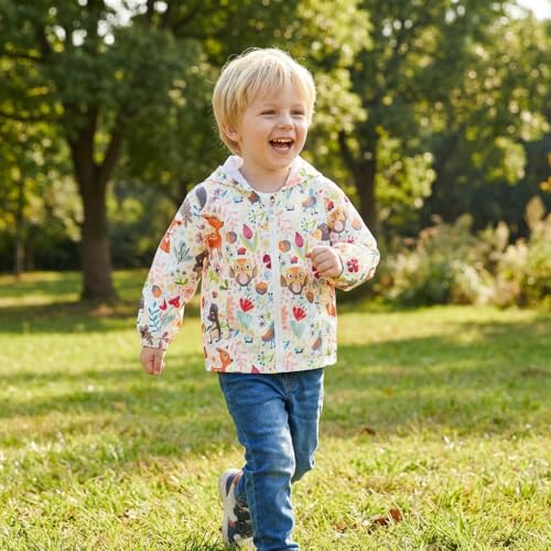 Image of TUIJI Toddler Jacket Hooded Trench Lightweight Windbreaker