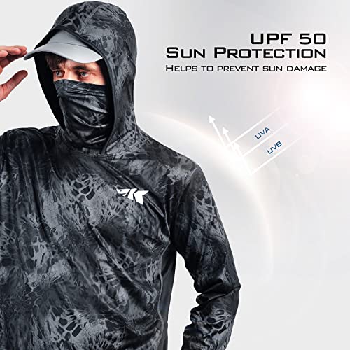 KastKing UPF 50 Fishing Hoodie Shirt for Men and Women, Long Sleeve Fishing Hiking Shirt, Breathable Moisture Wicking3