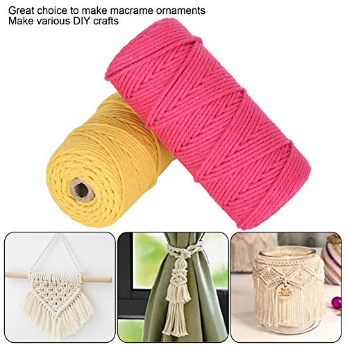 Cuerda de macramé de algodón natural de 3mm y 100m para tapices caseros 5
