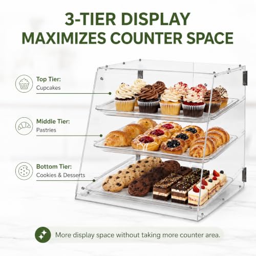 Image of YBSVO 3-Tier Commercial Bakery Display Case