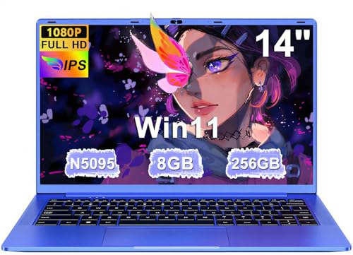 Pc Portatile 14 Pollici Win11 Notebook Celeron N5095 Upto 2,9 GHz Notebook 8GB RAM 256GB SSD TF 1TB LPDDR4 5G WiFi 1920*1080 FHD USB 3.0 Laptop QWERTY Tastiera Film Italiana - Viola Corpo in Metallo-2