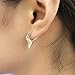 925 Sterling Silver Earrings Women'S Vintage Accessories Large Version Of Exaggerated Zigzag Shark Teeth Studs Personality Fashion Creative Gift Trend Old Craft