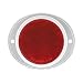 United Pacific 30710 3 3/16" Round Reflector w/ Aluminum Mount Base - Red